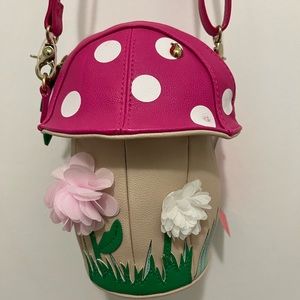 Betsey Johnson Shroomin Fushia Crossbody Bag
